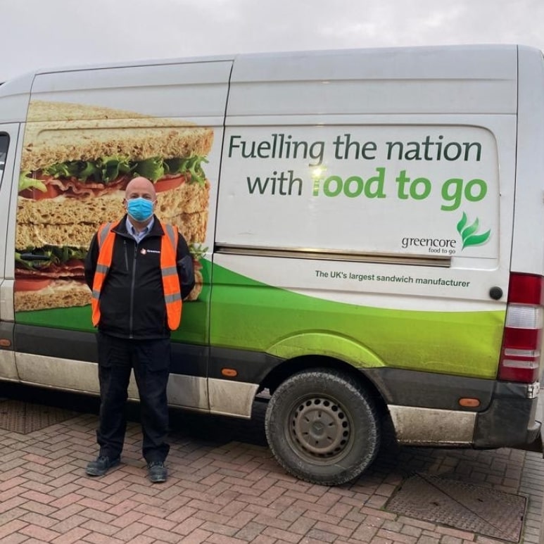 Greencore delivering their surplus sandwiches to us | Shrewsbury Food Hub