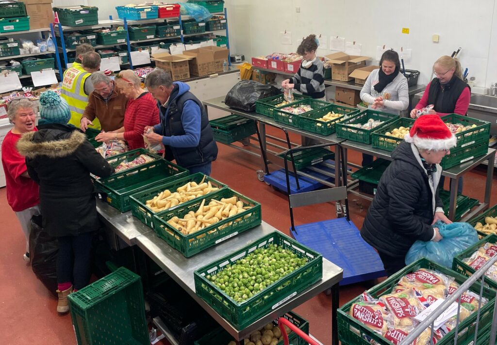 Vegetable sorting in Food Hub Depot