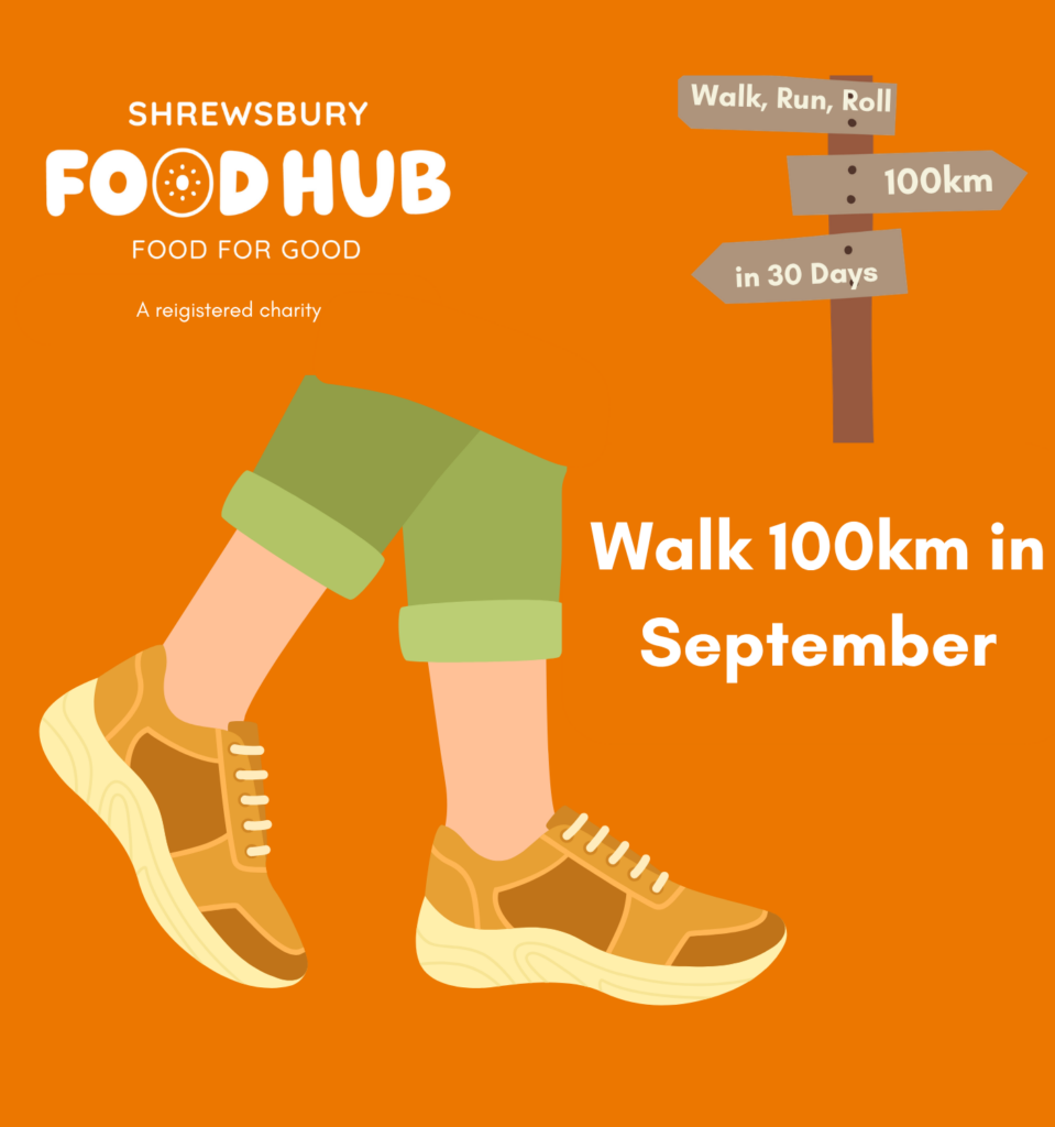 A graphic of walking feet