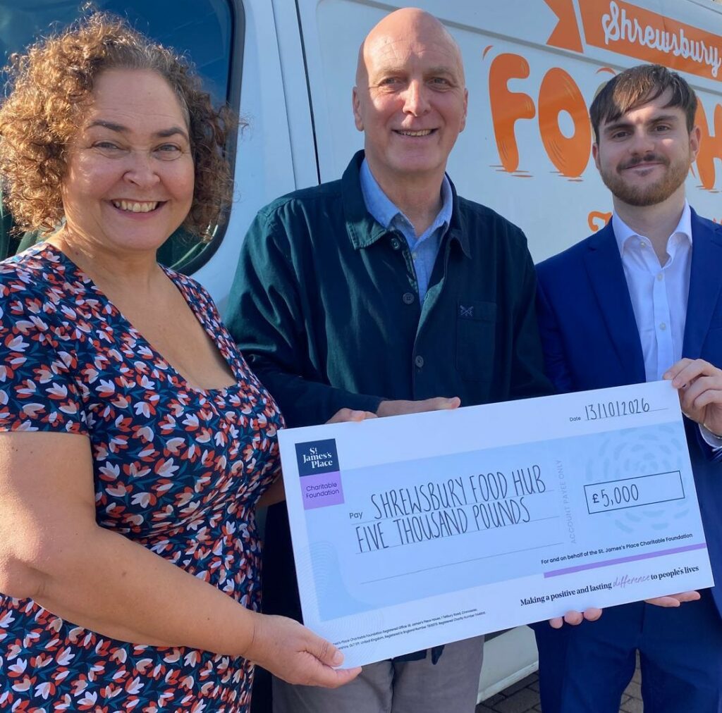 St. James's Place Charitable Foundation Awards £5,000 to Shrewsbury Food Hub